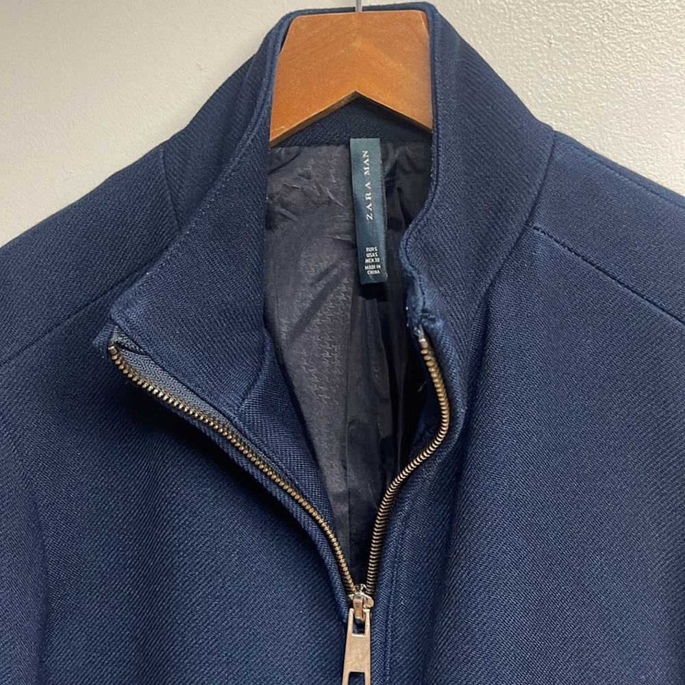 Zara Mens Peacoat Navy Small 38